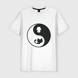 Мужская slim-футболка Инь-Ян гармония