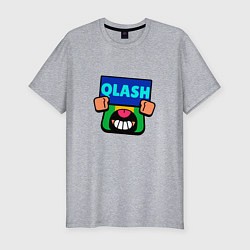 Футболка slim-fit Значок болельщика Qlash Brawl Stars, цвет: меланж