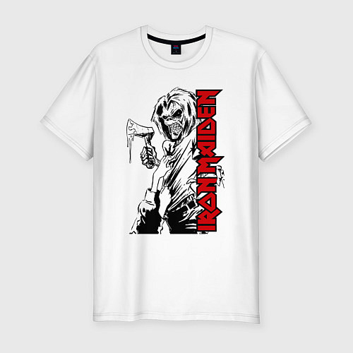 Мужская slim-футболка Iron maiden fans / Белый – фото 1