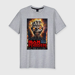 Мужская slim-футболка Iron evil head