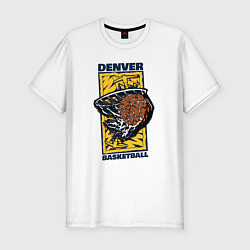 Футболка slim-fit Denver splash, цвет: белый