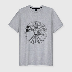 Мужская slim-футболка Витрувианский Неверь в худо