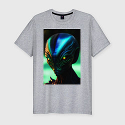 Мужская slim-футболка Пришелец UFO