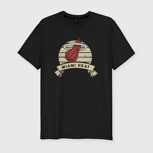 Мужская slim-футболка Heat logo / Черный – фото 1