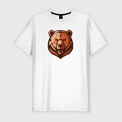 Мужская slim-футболка Медвежий нрав