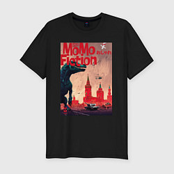 Футболка slim-fit MoMo - динозавр в Москве, цвет: черный