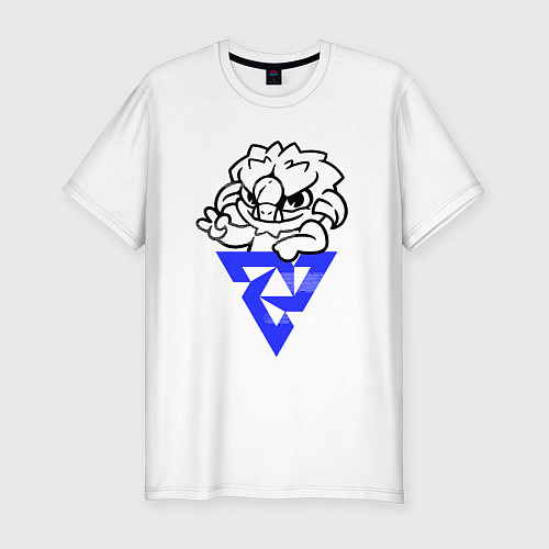 Мужская slim-футболка Тундра Испортс Динозавр / Белый – фото 1