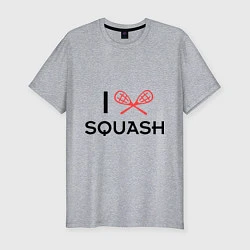 Футболка slim-fit I Love Squash, цвет: меланж