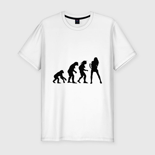 Мужская slim-футболка Tennis evolution / Белый – фото 1