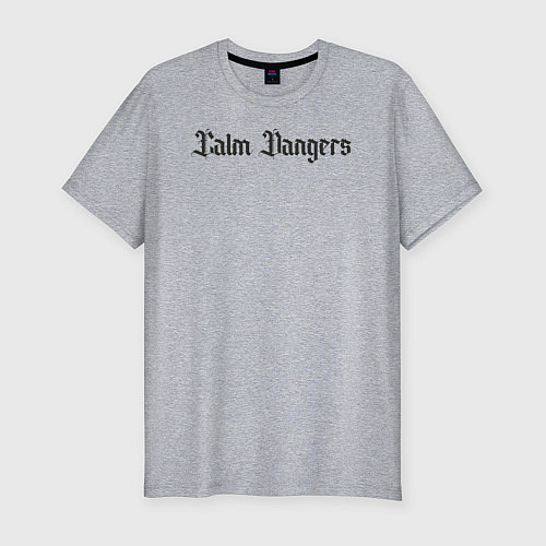 Мужская slim-футболка Calm dangers black 2 side / Меланж – фото 1