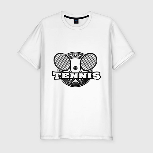 Мужская slim-футболка Tennis / Белый – фото 1