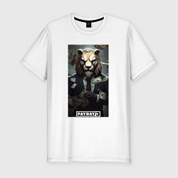 Мужская slim-футболка Payday 3 lion