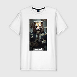 Футболка slim-fit Payday 3 lion, цвет: белый