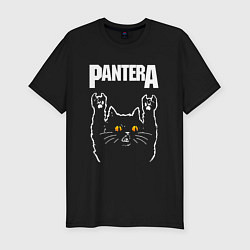 Футболка slim-fit Pantera rock cat, цвет: черный