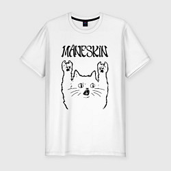 Мужская slim-футболка Maneskin - rock cat