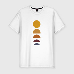 Мужская slim-футболка Закат солнца