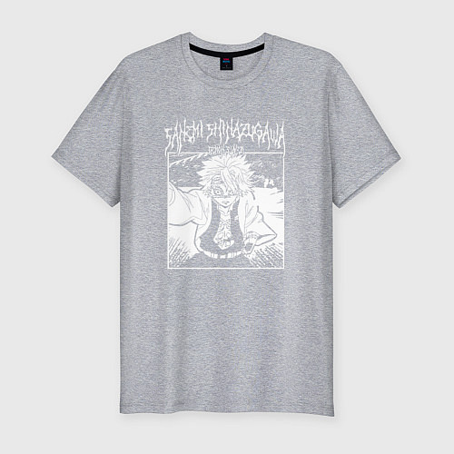 Мужская slim-футболка Санеми шинадзугава - столп ветра / Меланж – фото 1