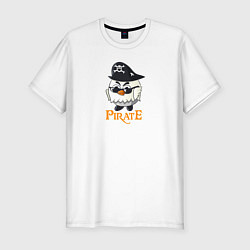 Мужская slim-футболка Chicken Gun: Пират