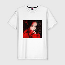 Футболка slim-fit Blackpink Jisoo in red, цвет: белый