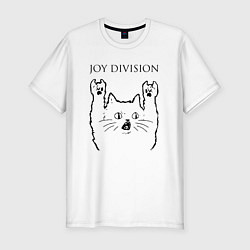Мужская slim-футболка Joy Division - rock cat
