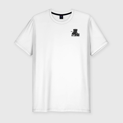 Мужская slim-футболка Завоеватель задумался / Белый – фото 1