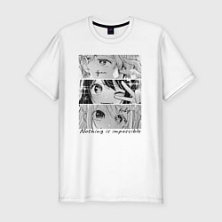 Мужская slim-футболка Ai Ruby Aqua eyes - manga