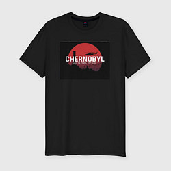 Футболка slim-fit Чернобыль Chernobyl disaster, цвет: черный