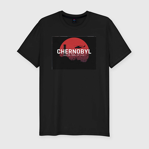 Мужская slim-футболка Чернобыль Chernobyl disaster / Черный – фото 1