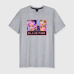 Футболка slim-fit Blackpink участницы, цвет: меланж