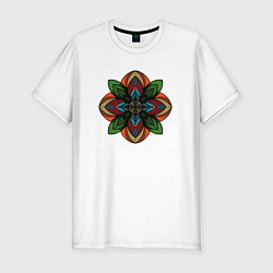 Мужская slim-футболка Traditional flower