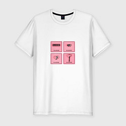 Футболка slim-fit Гламурный мерч BlackPink, цвет: белый