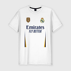 Мужская slim-футболка Лука Модрич ФК Реал Мадрид форма 2324 домашняя