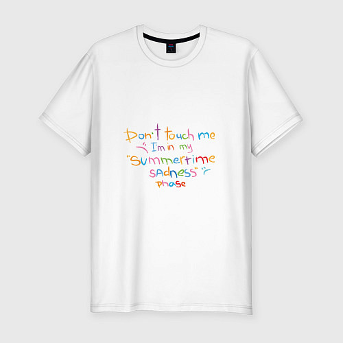 Мужская slim-футболка Summertime sadness / Белый – фото 1