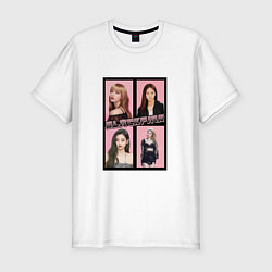 Футболка slim-fit Blackpink K-pop группа, цвет: белый