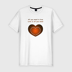 Мужская slim-футболка What you need is love