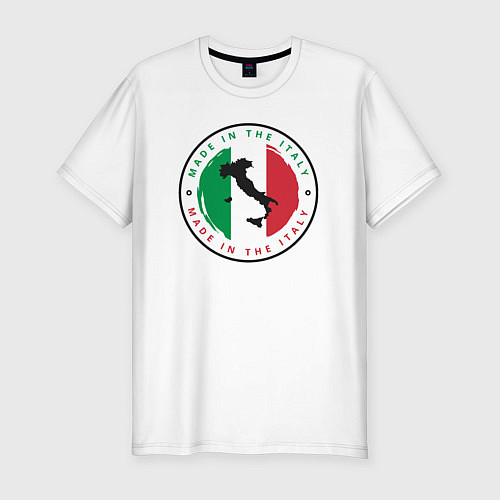 Мужская slim-футболка Сделан в Италии / Белый – фото 1
