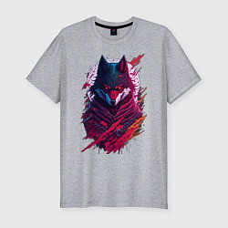 Мужская slim-футболка The night wolf
