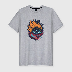 Мужская slim-футболка Fire eye
