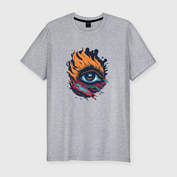 Футболка slim-fit Fire eye, цвет: меланж