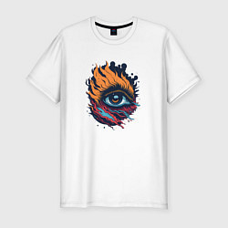 Футболка slim-fit Fire eye, цвет: белый