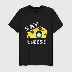 Мужская slim-футболка Say cheese