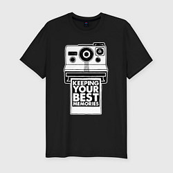 Футболка slim-fit Polaroid best memories, цвет: черный