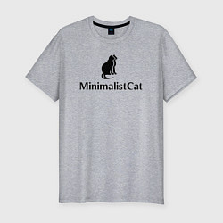 Мужская slim-футболка Коты MinimalistCat