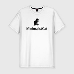 Футболка slim-fit Коты MinimalistCat, цвет: белый