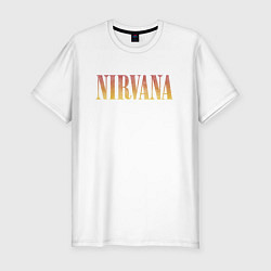 Мужская slim-футболка Nirvana logo