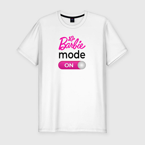 Мужская slim-футболка Барби мод / Белый – фото 1