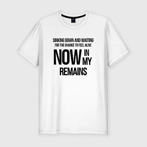 Мужская slim-футболка IN MY REMAINS / Белый – фото 1