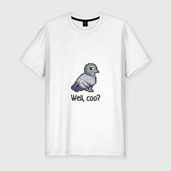 Футболка slim-fit The confused pigeon, цвет: белый