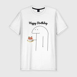 Мужская slim-футболка Happy Birthday Party