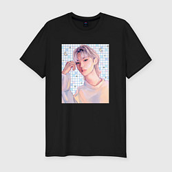 Футболка slim-fit Феликс - Stray Kids, цвет: черный